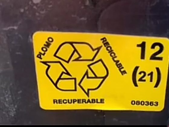 Etiqueta de la batería